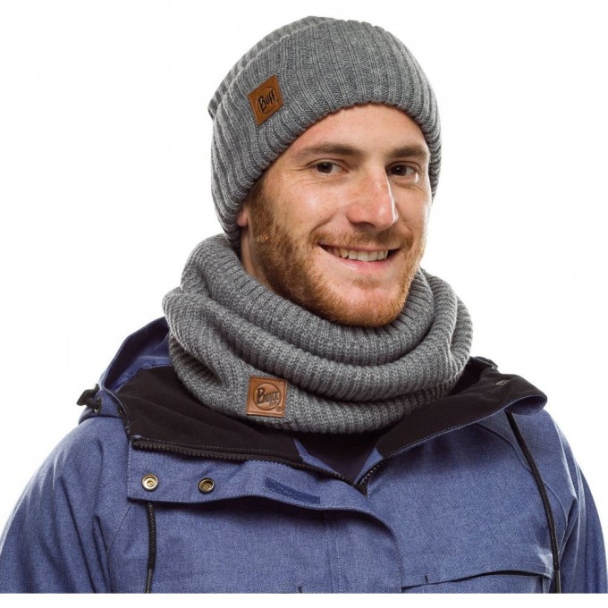 Комплект вязаный шапка-шарф BUFF KNITTED POLAR RUTGER MELANGE GREY 117845.938.10.001 Комплект вязаный шапка-шарф BUFF KNITTED POLAR RUTGER MELANGE GREY 117845.938.10.001