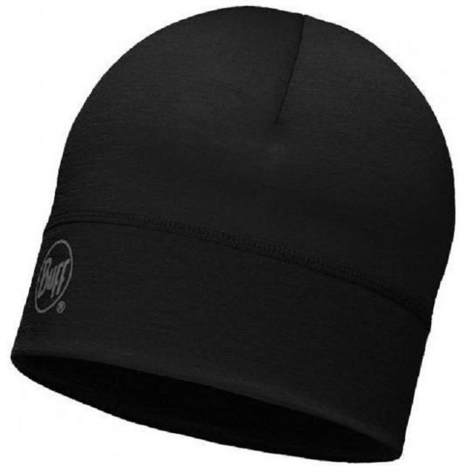Шапка BUFF MERINO LIGHTWEIGHT HAT SOLID BLACK 132814.999.10.00 Шапка BUFF MERINO LIGHTWEIGHT HAT SOLID BLACK 132814.999.10.00