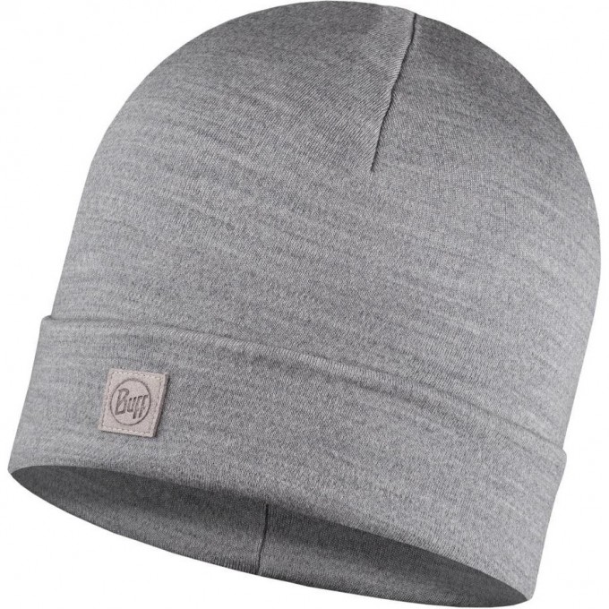 Шапка BUFF MERINO SUMMIT HAT Solid Light Grey 132339.933.10.00 Шапка BUFF MERINO SUMMIT HAT Solid Light Grey 132339.933.10.00