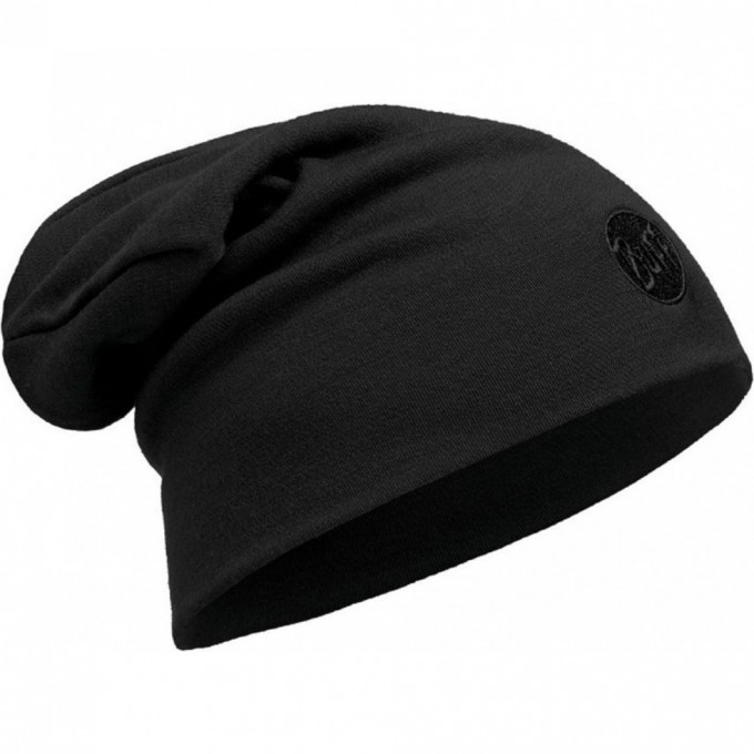 Теплая шерстяная шапка-бини BUFF BLACK 111170.999.10.00